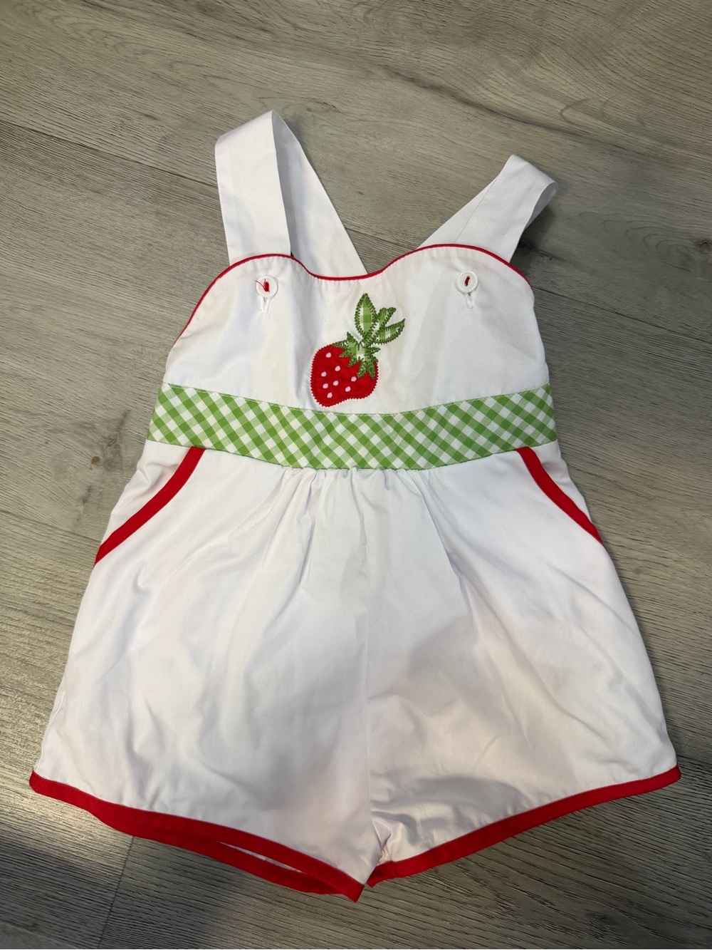 The Beaufort Bonnet Company White and Red Strawberry One-Piece